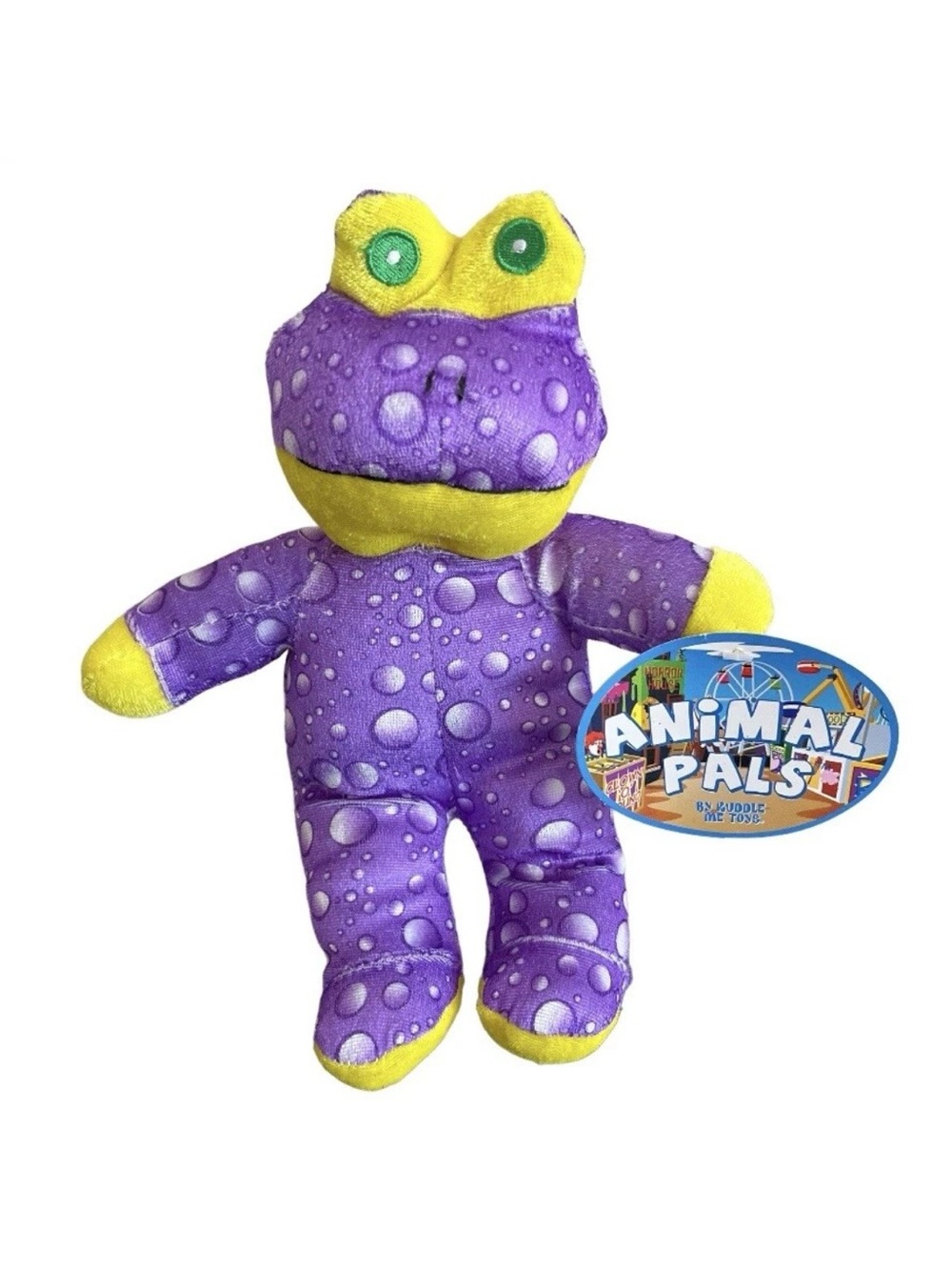Kellytoy Animal Pals Frog Purple Rain Drop Plush Stuffed Animal Toy 9 Inch